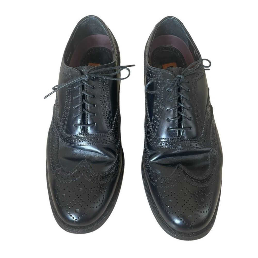 Floresheim Black Derby Wingtip Oxford Leather Dress Shoes Men’s Size 8 20381